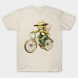 Funny Frog On A Bike T-Shirt